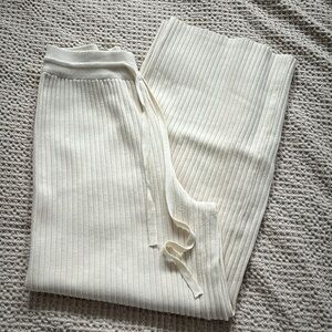 Grey bandit unwritten love wide leg sweater pants - cream - L